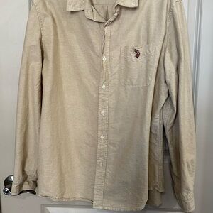 U.S. Polo Assn. Tan Casual Button Down Shirt